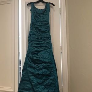 Nicole Miller Teal full-length gown Size 6